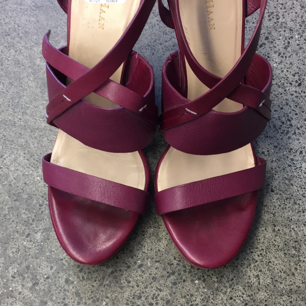 Cole Haan Wedge Raspberry Fuchsia Red Us 8 - image 2